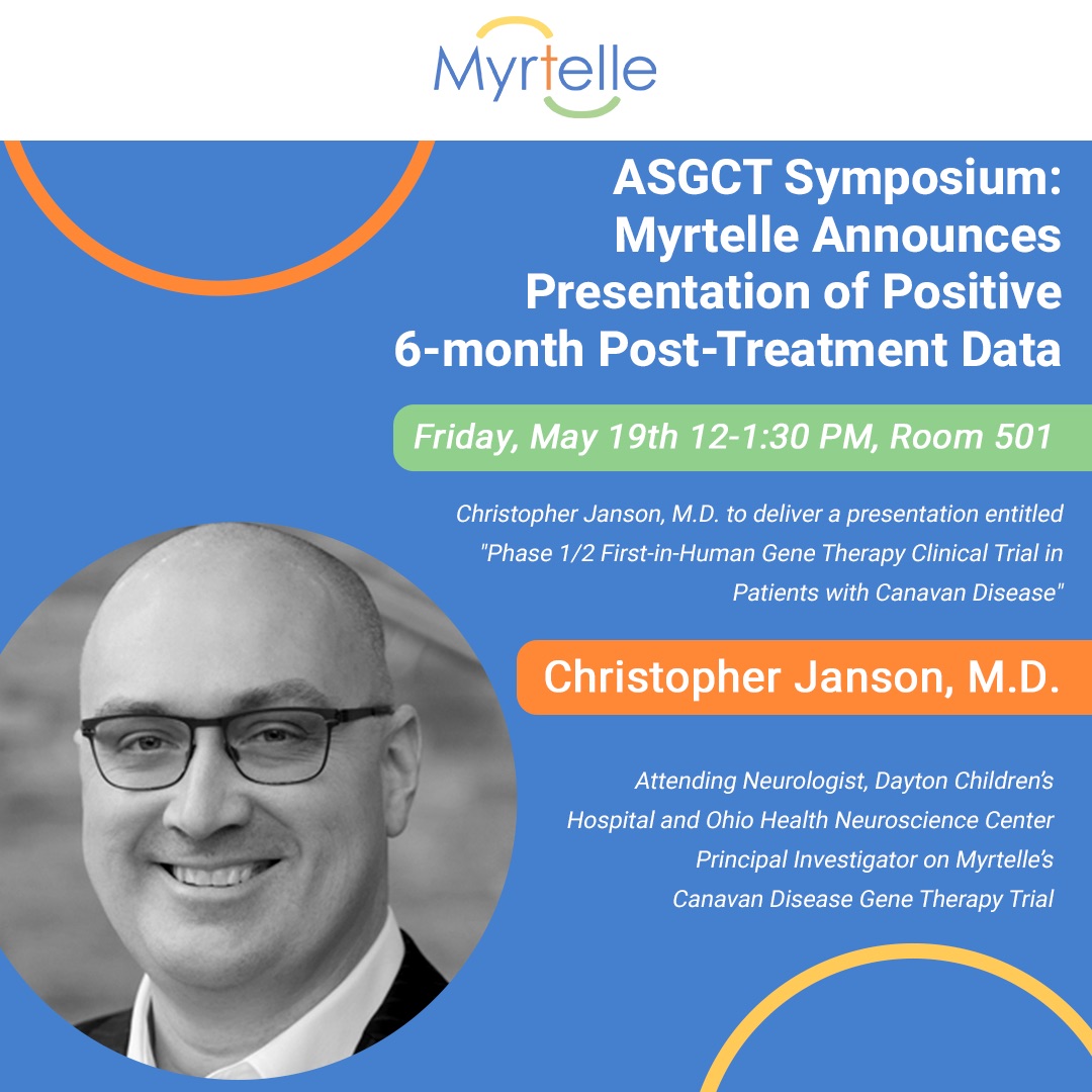 Myrtelle Announces Presentation Of Positive Month Post Treatment Data