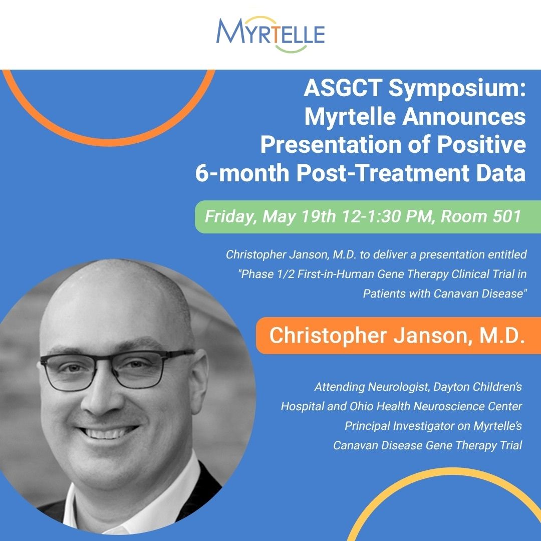 Myrtelle Announces Presentation Of Positive 6-month Post-Treatment Data ...